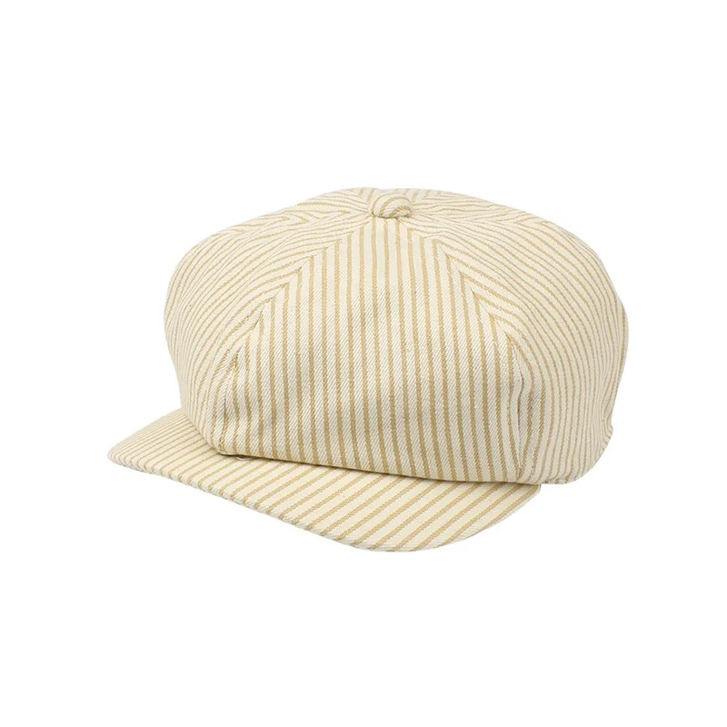 Cotton Striped Baby Cap For Girl Fashion Korea Painter Hat Kids Beret Cap Spring Summer Sun Cap Kids Clothes Baby Boys Clothing  (15)