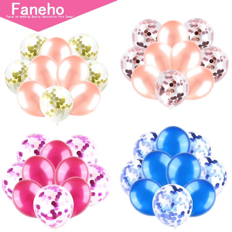 10 pieces latex confetti Balloon helium balloons Air Multicolored combinations Happy Birthday Party Wedding Decorations | Дом и сад