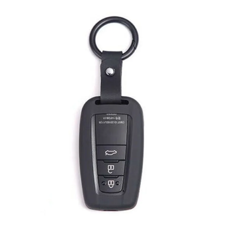 

1pc car Key Case New Matte Black Aluminum Alloy remote Key fob Case Cover Holder accessories For Toyota RAV4 2019