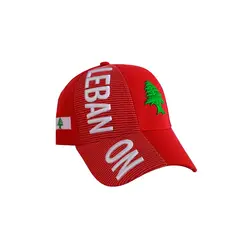Мир футбол/футбольная команда Hat Коллекция 3D Вышитые Регулируемый Бейсбол кепки для Ливана C-0037