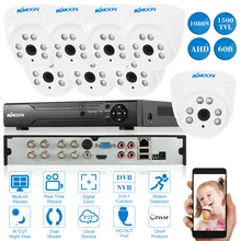 Kkmoon 8ch AHD CCTV Системы полный 1080n/720 P AHD DVR ONVIF цифрового видео Регистраторы+ 8*720 P 1500tvl 6 шт. инфракрасный Лампы для мотоциклов AHD Камера