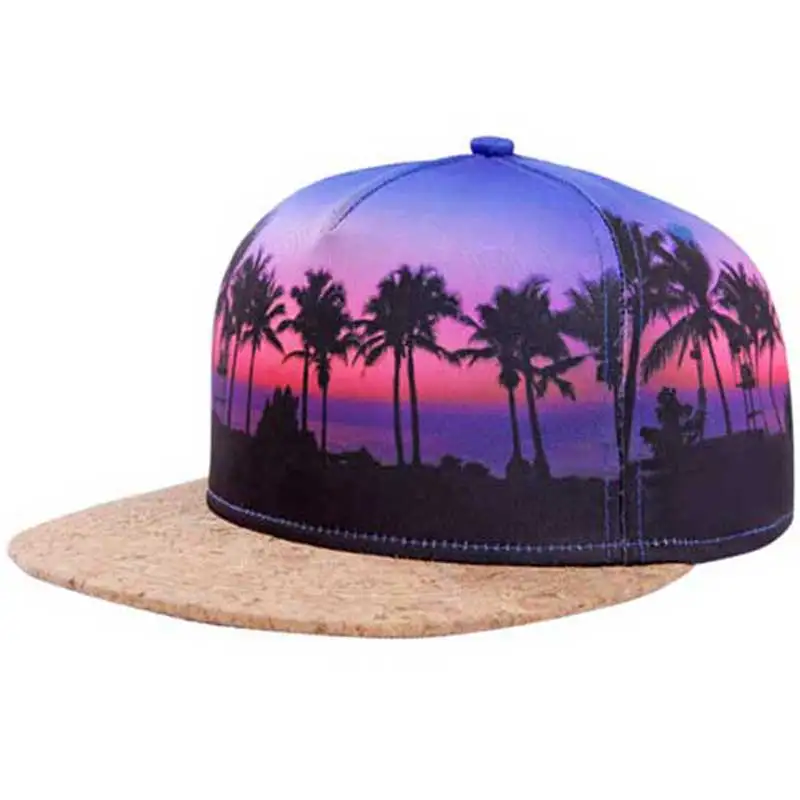 Wholesale 6pcs Best Mens Printed Snapback Hats Wood Flat Brimmed