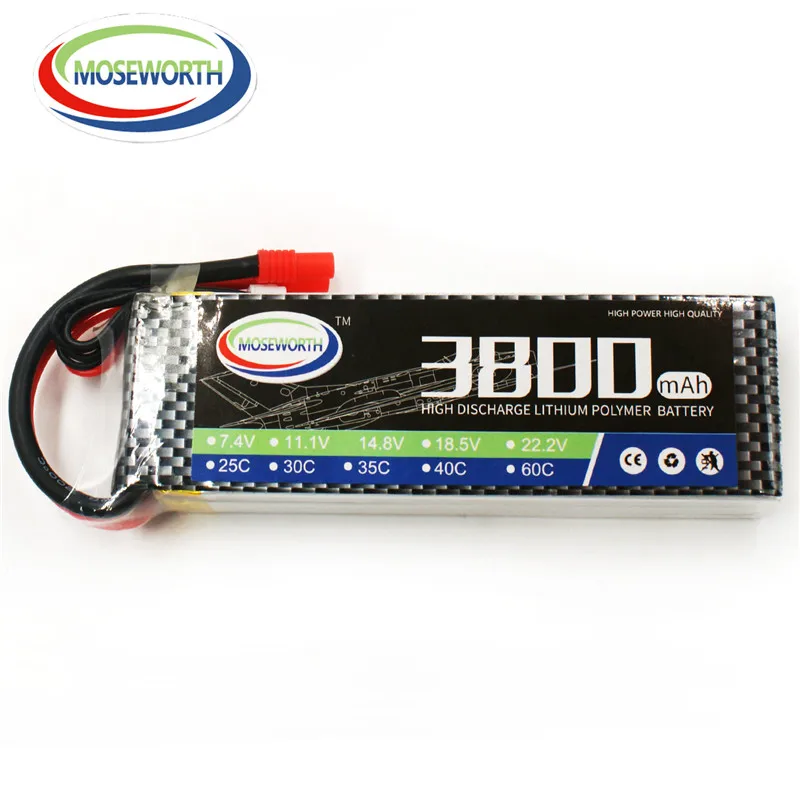 MOSEWORTH 3 S 11 1 v 3800 mah 30C RC Lipo батарея для Самолет дроен автомобиль Бесплатная