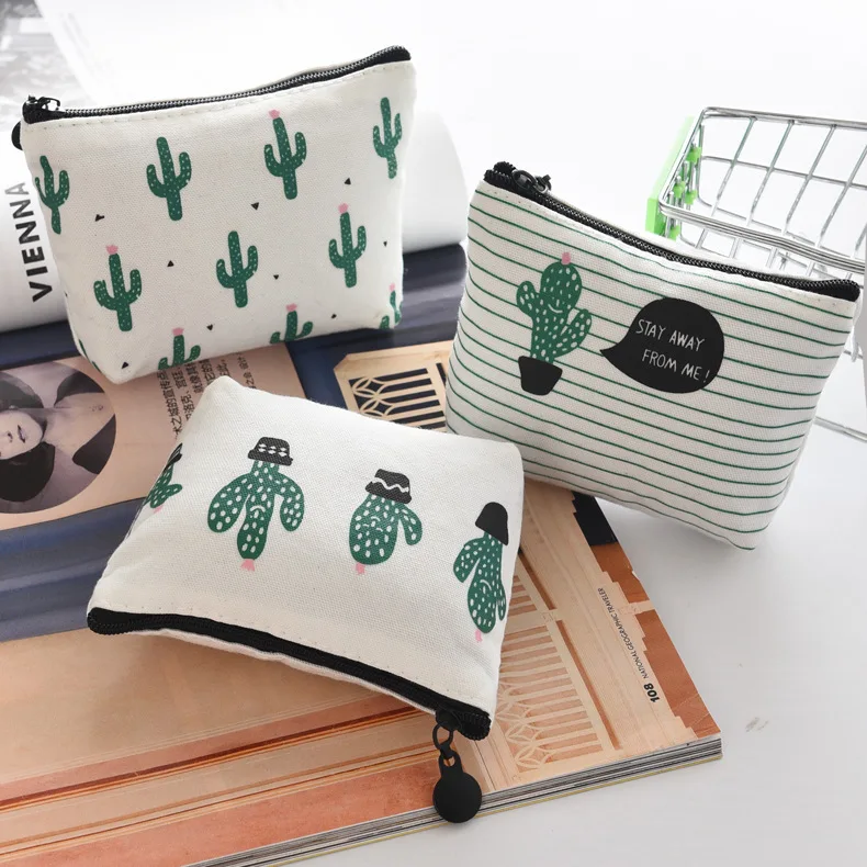 eTya Coin font b Wallet b font Women Coin font b Purse b font Cute Cactus