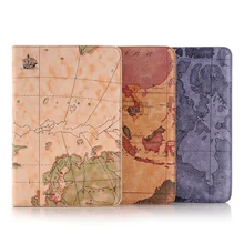 7.9″ Untra-thin Fashion Map Tablet Cover Case for Ipad Mini 2 Wallet Style Flip Bracket Leather Sleeve Auto Wake/Sleep Dec26