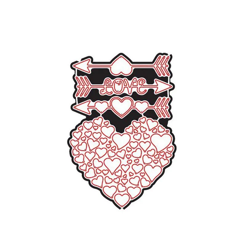 

Naifumodo Heart Dies Love Arrow Metal Cutting Dies for Card Making Craft Embossing New 2019 Valentine's Series Wedding Card Make