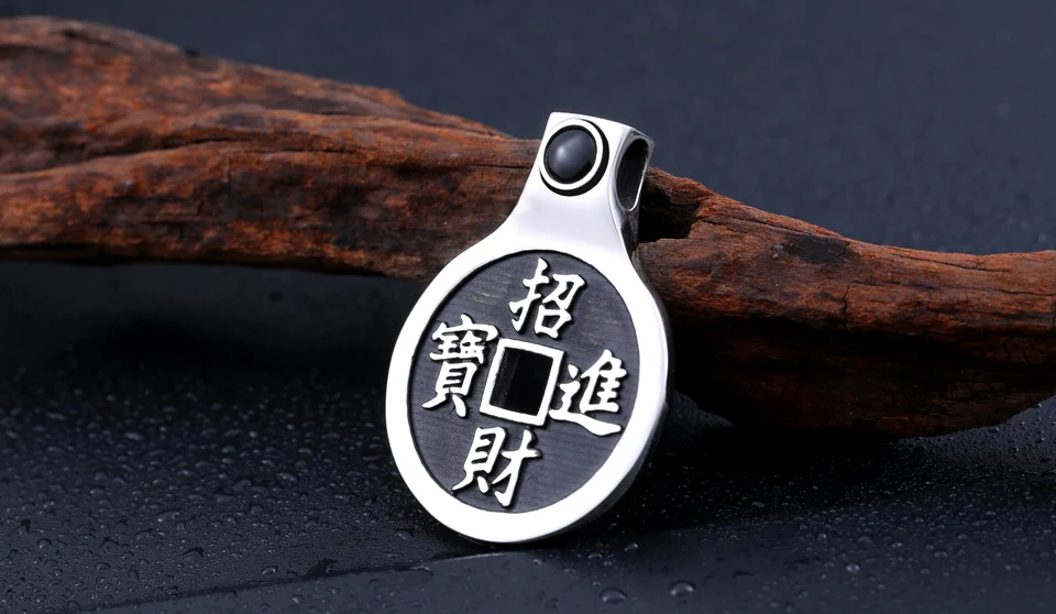 Байер магазин 316L Нержавеющая сталь ожерелье Китайский стиль тай-чи сплетни кулон Luckly ювелирные изделия BP8-233