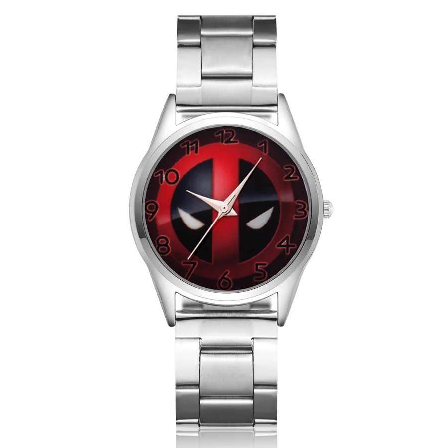 

Cute Cartoon Deadpool style Children's Watches Women's Student Girls boys Quartz Metal steel Wrist Watch JC20