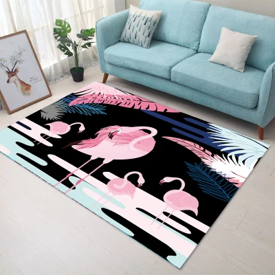Гостиная 3D ковры спальня коврик для комнаты Фламинго нескользящий коврик прямоугольный ковер пол ковер Северная Европа подкладка для кофейного столика