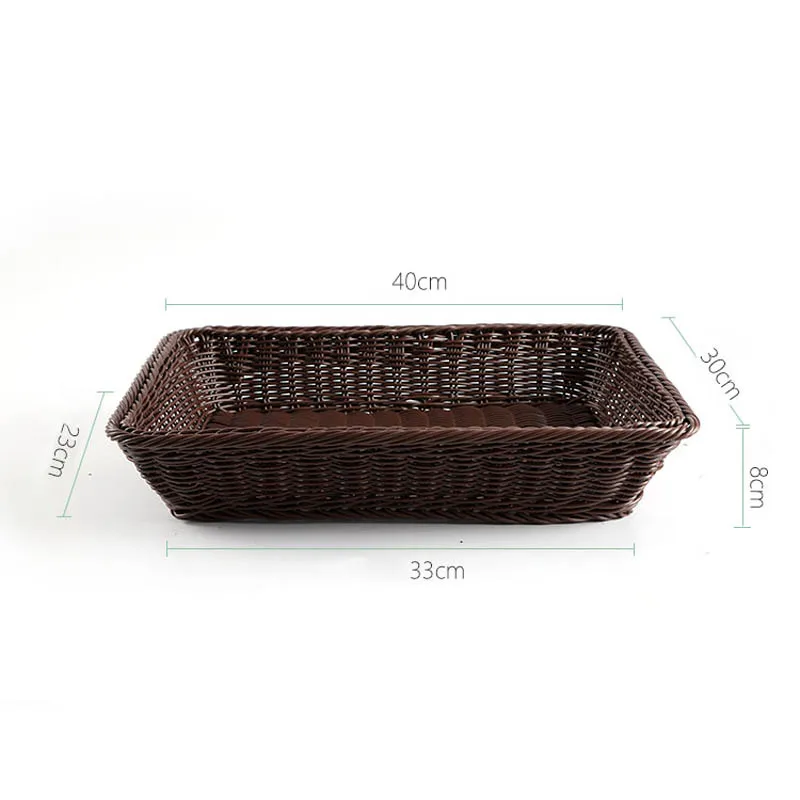 

Simple Fashion Weaving Storage Basket Rattan Handwork Food Fruits Organizer Breads Baskets Handiwork DC120
