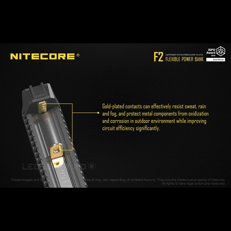 Золотой победитель ISPO Award NITECORE F2 легкий и портативный аккумулятор USB зарядное устройство как гибкий внешний аккумулятор