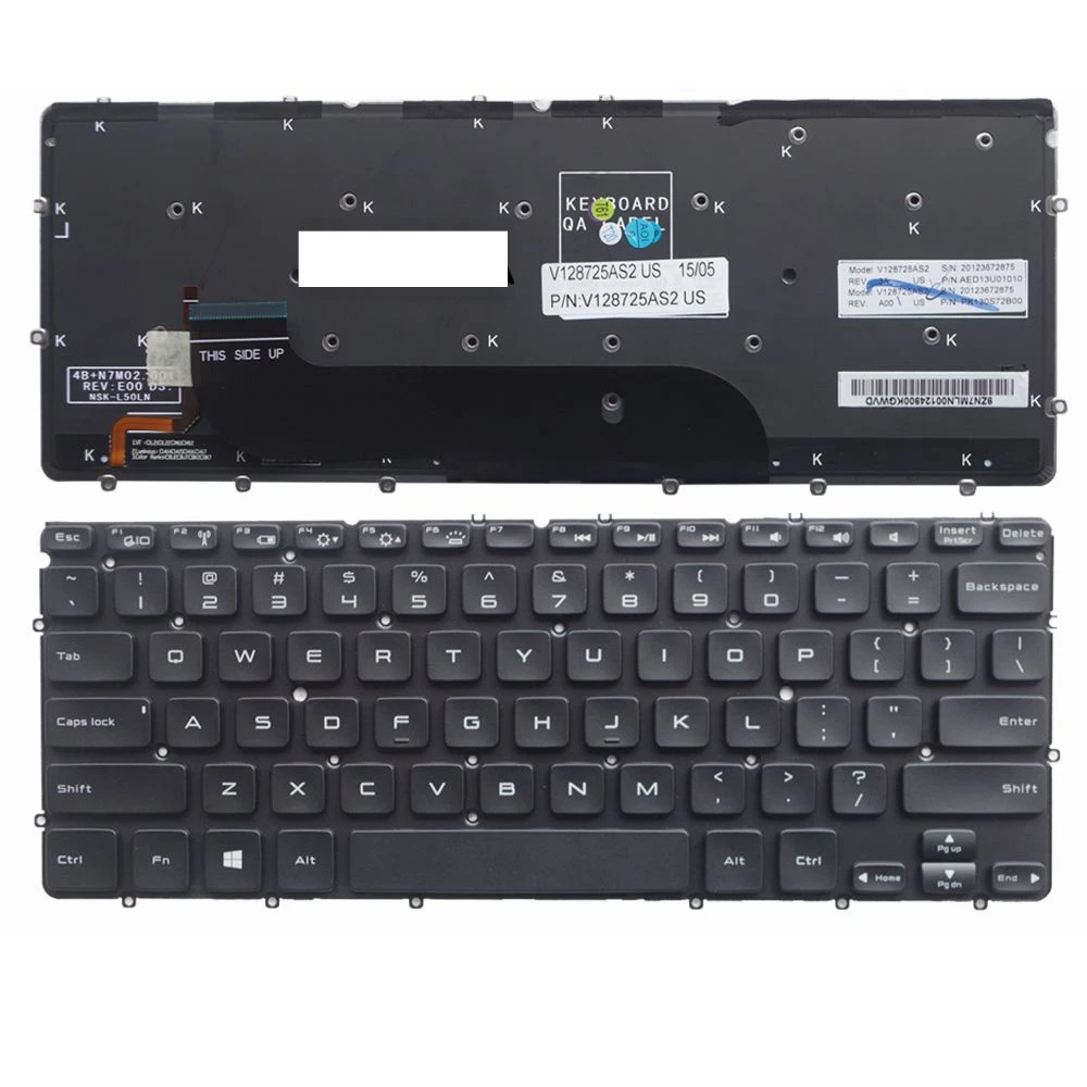 US Black New English Replace laptop keyboard For DELL XPS13R XPS13D