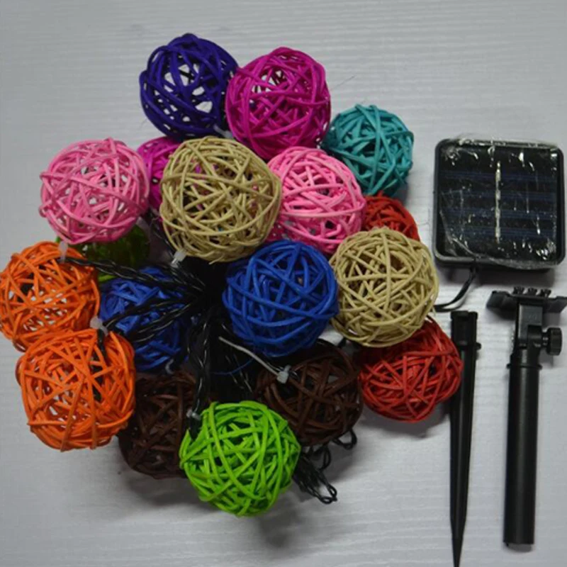 Christmas Solar Lights Outdoor 5m 20LED Rattan String Light Cane Ball String Xian Lamp Solar Lamp for Garden Decoration Light (7)