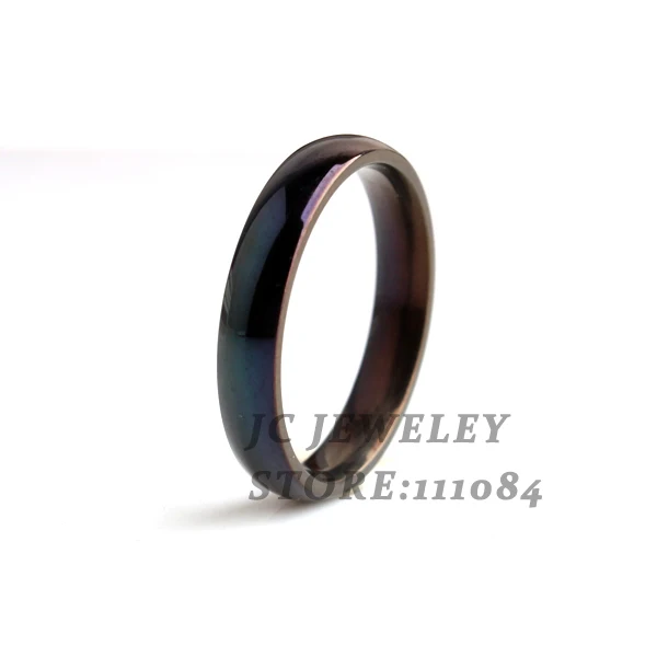 Широкий 4 мм чистый черный кольца 316L нержавеющая сталь палец кольцо для женщин ювелирные изделия оптом