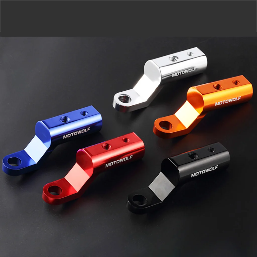 

Motowolf Motorcycle Rearview Mirror Expander Bracket Adapter Holder Mount Ideal For Raising & Extending Mirrors