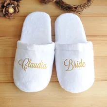 Индивидуальные свадебные тапочки, тапочки для невесты на заказ, подарок для невесты, свадебные тапочки, девичьи вечерние сувениры