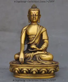 

Crafts statue Tibet Buddhism Brass Bhaisajyaguru Sakyamuni Shakyamuni Medicine Buddha Statue halloween