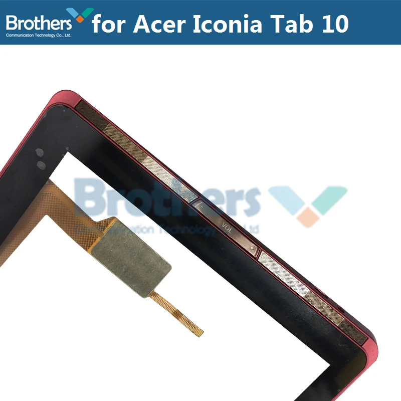 Планшет, сенсорный экран для acer Iconia Tab 10 A3-A40, B3-A40, сенсорный дигитайзер, переднее стекло с рамкой 10,1 '', замена панели, протестировано