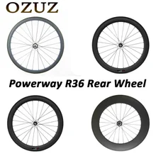 Powerway r36 раздражающий OZUZ 700С 24 мм 38 мм 50 мм 60 мм 88 мм Клинчер трубчатые углерода Дорожный велосипед колеса углерода гонки только задние колеса