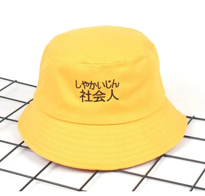 New Japanese Bucket Hat Social man Unisex Fashion Bob Caps Hip Hop Gorro Men Women leisure