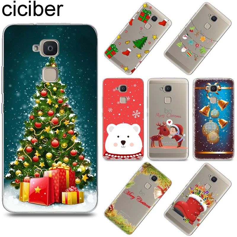 

ciciber Cover for BQ Aquaris X U2 C U X5 V VS X2 M Plus Lite Pro Soft TPU Phone Case for BQ M5 E5s M5.5 E4.5 M4.5 Christmas Capa