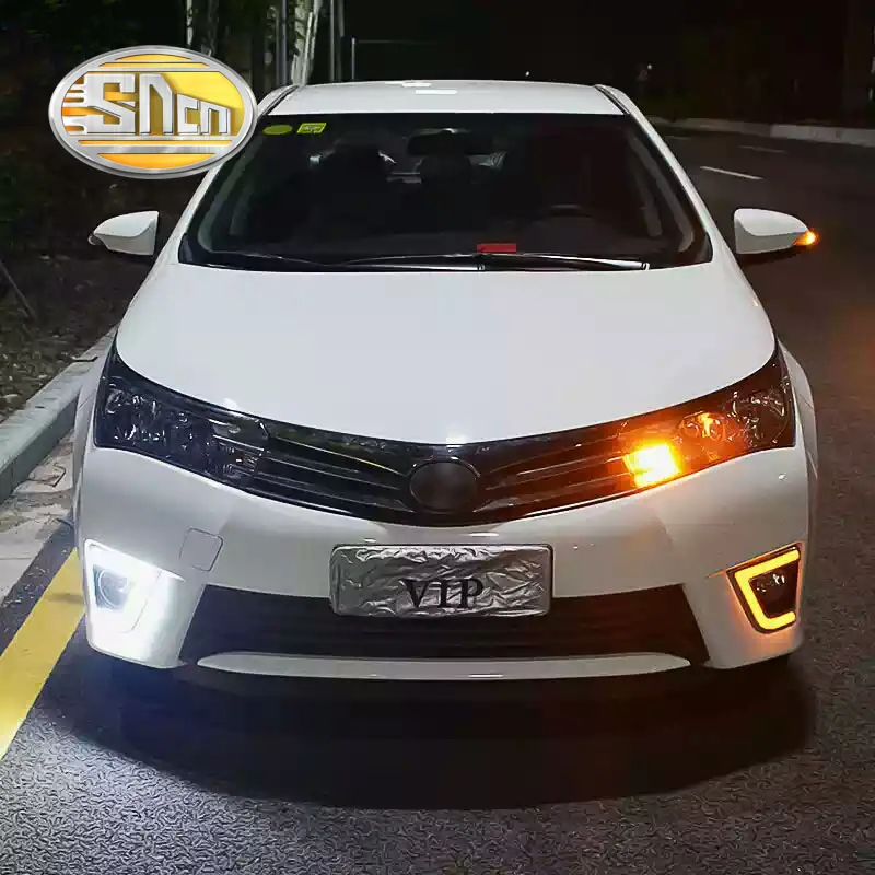 SNCN LED Daytime Running Light For Toyota Corolla 2014 2015 2016 Car Accessories Waterproof ABS 12V
