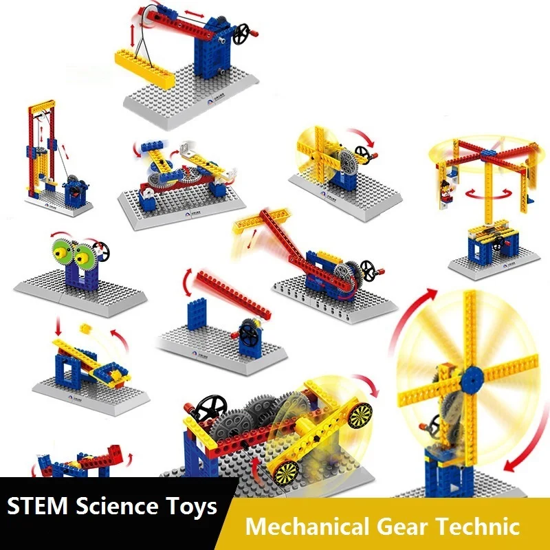 Строительные блоки STEM Technic научная игрушка набор блоков сделай сам механическая