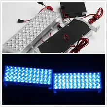 03001 DC 12V 2X48 2*48 96 LED Strobe Flash Warning EMS Car Light Flashing Firemen Yellow White Blue Amber Red