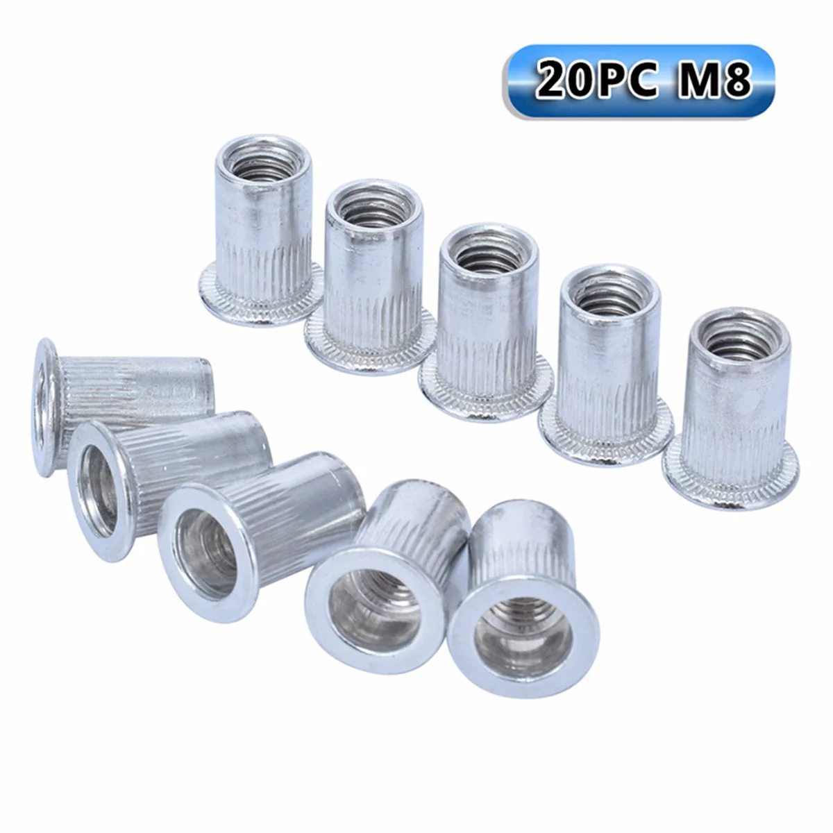 106Pcs Auto Threaded Nut Riveter M3 M4 M5 M6 M8 Threaded Rivet Nut Inserts Mayitr Nutsert Tool Kit