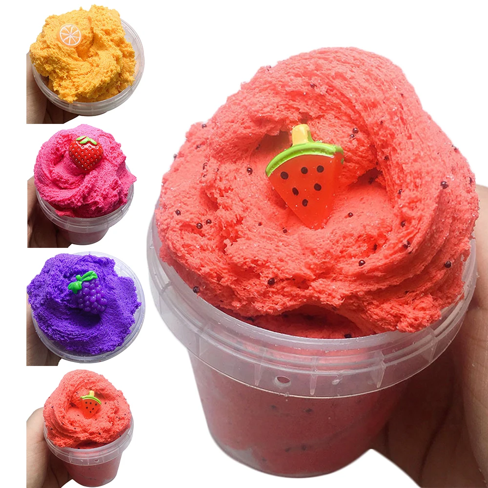 

60ml Colorful rainbow Cloud Slime Clay polymer anti Stress Kids Toy Cotton Mud Magic Crystal fluffy slime Clay Toy Plasticine