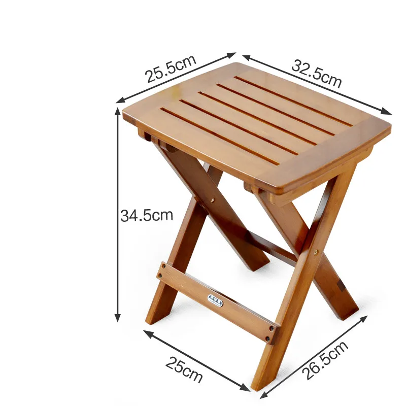 Высококачественный бамбуковый стул скамейка табурет Деревянный Портативный складной ручной стул Envionmetally материал Досуг подарок для родителей - Цвет: 32x25x34cm