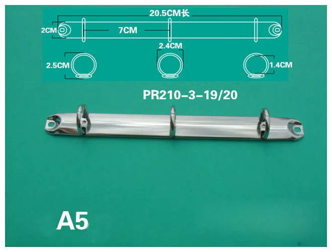 DIY кольцо механического, 6 кольцо Биндер бронзового цвета, 280 = 285, A4 B5 A5 A6 A7 клип связующего