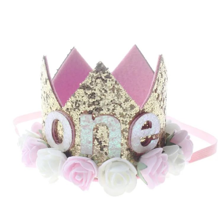 1 шт. детский день рождения Корона hat Единорог повязка на голову Детские вечерние аксессуары для волос princess crown кружева волосы в шляпе подарок
