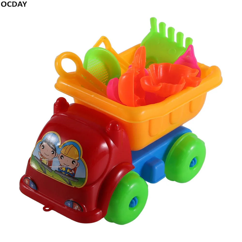 

11Pcs/set Kids Creative Beach Toys Children Playing Truck Sand Dredging Toy Set Play Game Educational Toy Gift For Kids new year
