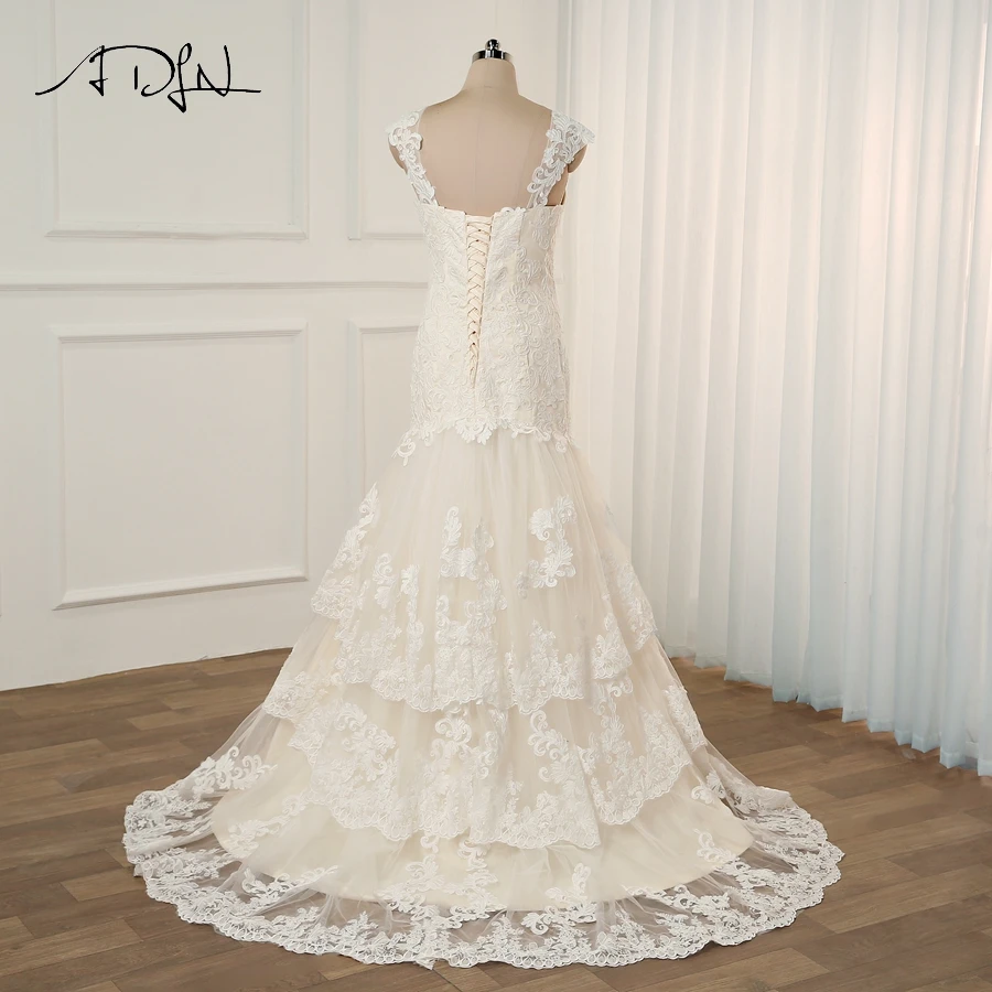 Свадебное платье ADLN размера плюс с коротким рукавом и коротким шлейфом, свадебные платья Cerimonia, Vestido De Noiva, свадебные платья
