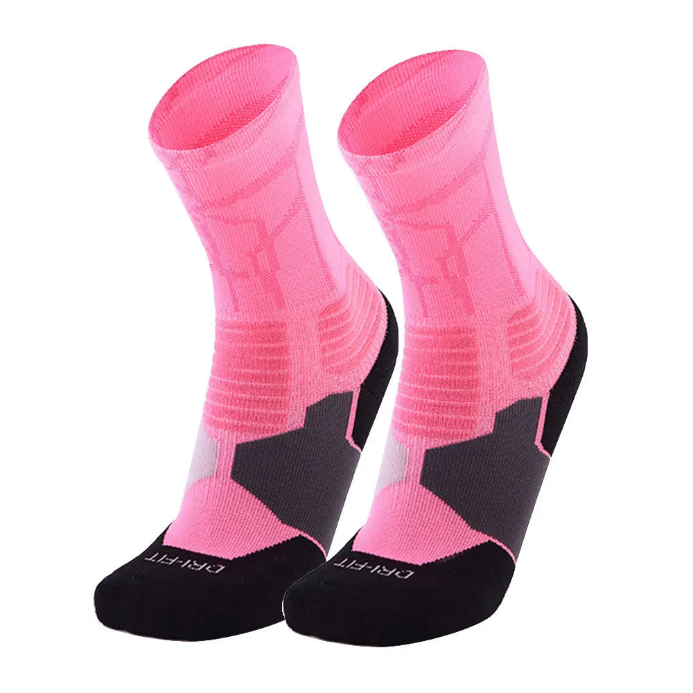 1 пара, мужские спортивные носки с подушками, нейлоновые Компрессионные спортивные баскетбольные носки с поддержкой арки