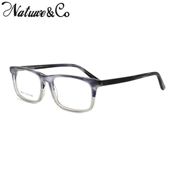 

Natuwe&Co Retro Acetate Eyeglasses Clear Lens Multi-Color Glasses Men Frame For Unisex 51-35-16-140 mm