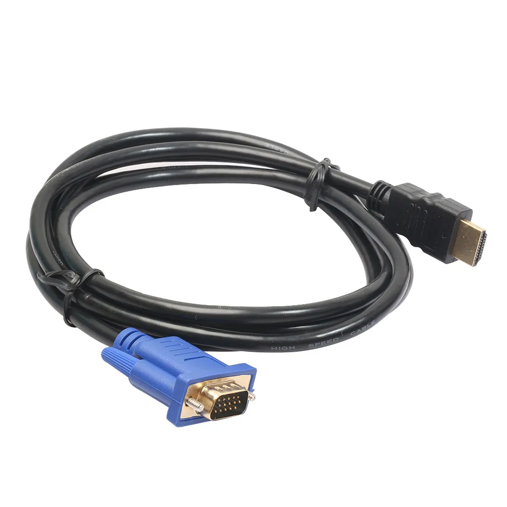 Новинка 1 8 м HDMI кабель к VGA цифровой адаптер 1080P HD с аудио преобразователем