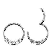 10 шт./партия,, CZ драгоценные камни, бесшовное шарнирное кольцо, кликер, хряща, нос/губы/ухо, обруч, перегородка, 16 г, CZ, блеск, Новинка