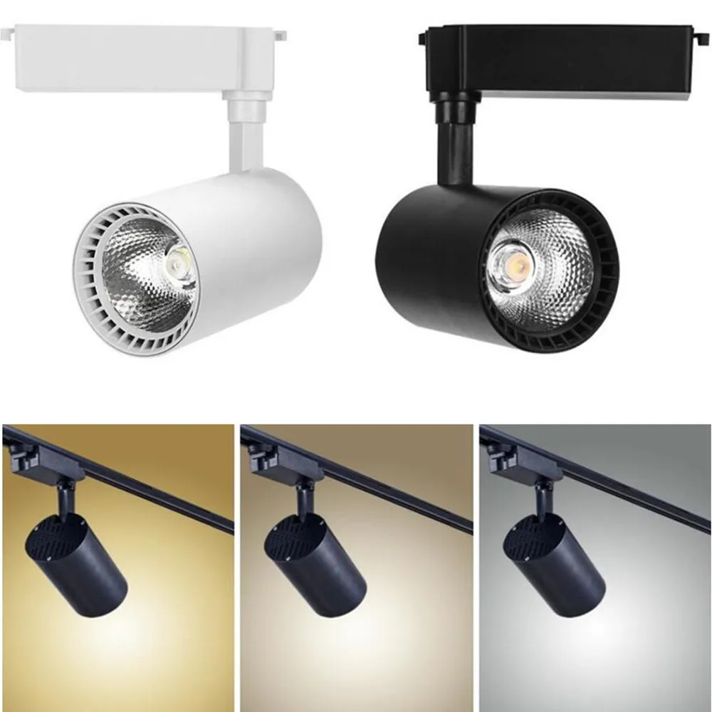 4 قطعة/الوحدة Led أضواء المسارات COB 20 W 30 W الألومنيوم السقف السكك الحديدية أضواء المسارات جي بقعة السكك الحديدية الأضواء استبدال مصابيح هالوجين...