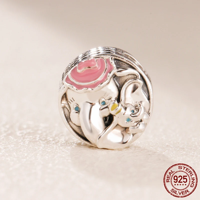 

brand 925 Sterling Silver beads Dumbo & Mrs Jumbo Charm Fit Original Pandora bracelet for woman DIY jewelrly or gift
