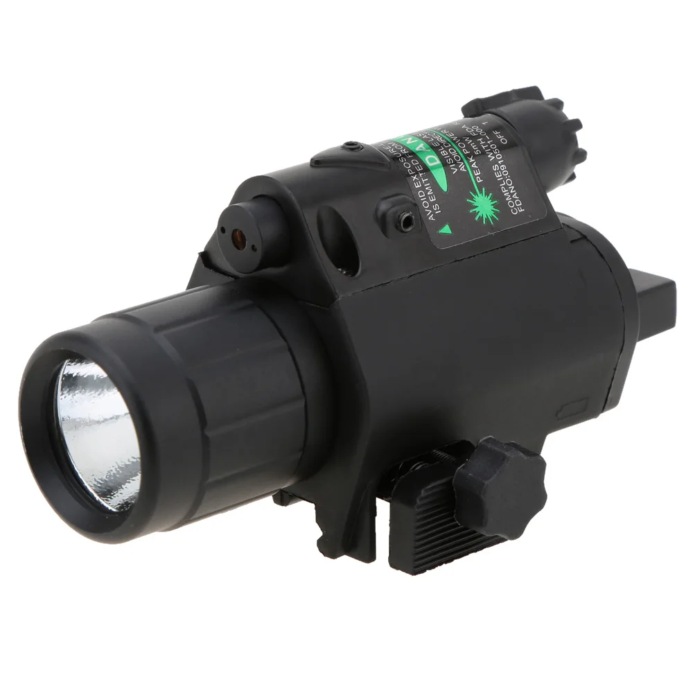 

200 Lumen Tactical Combo 2in1 Tactical LED Flashlight / LIGHT +Green Laser / Sight Combo Full Metal Tactical Sighting
