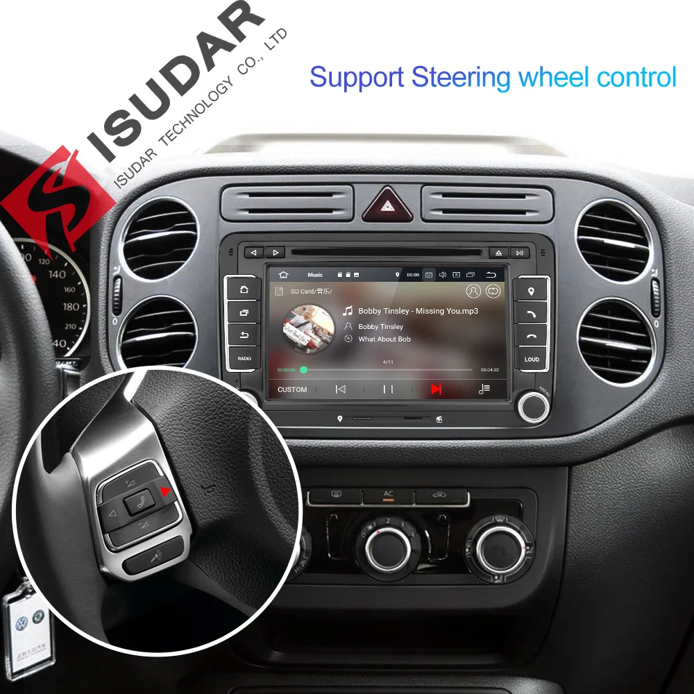 Isudar 2 Din Авто Радио Android 9 для VW/Volkswagen/POLO/Golf/Skoda/Octavia/Seat/Leon gps Автомобильный мультимедийный ram 4 игровой ноутбук плеер DSP