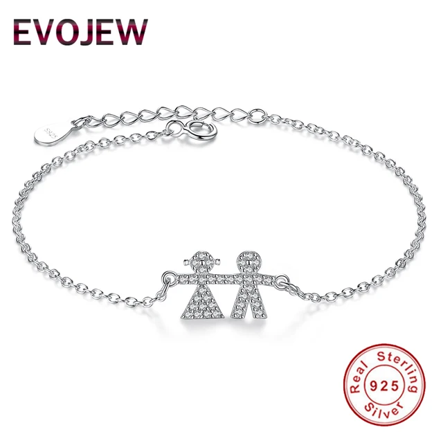 Evojew New Mom Bracelet 925 Sterling Silver Link Chain Bracelets For Evojew New Mom Bracelet 925 Sterling Silver Link Chain Bracelets For Daughter Children Boy Luxury Charm
