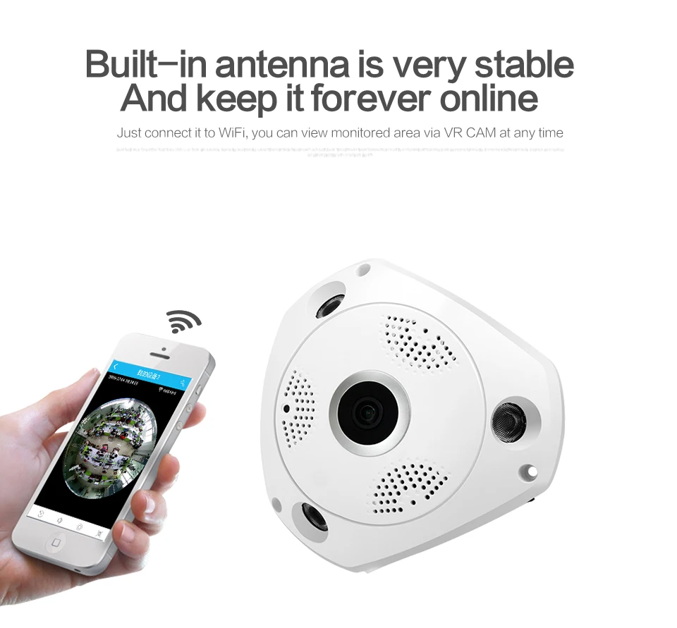 1.3MP IP VR Camera WiFi Network Fisheye Camera 1.44mm 360 Panoramic Wi-Fi Cameras 960P Surveillance CCTV Cam support VR BOX 1.3MP IP VR Camera WiFi Network Fisheye Camera 1.44mm 360 Panoramic Wi-Fi Cameras 960P Surveillance CCTV Cam support VR BOX