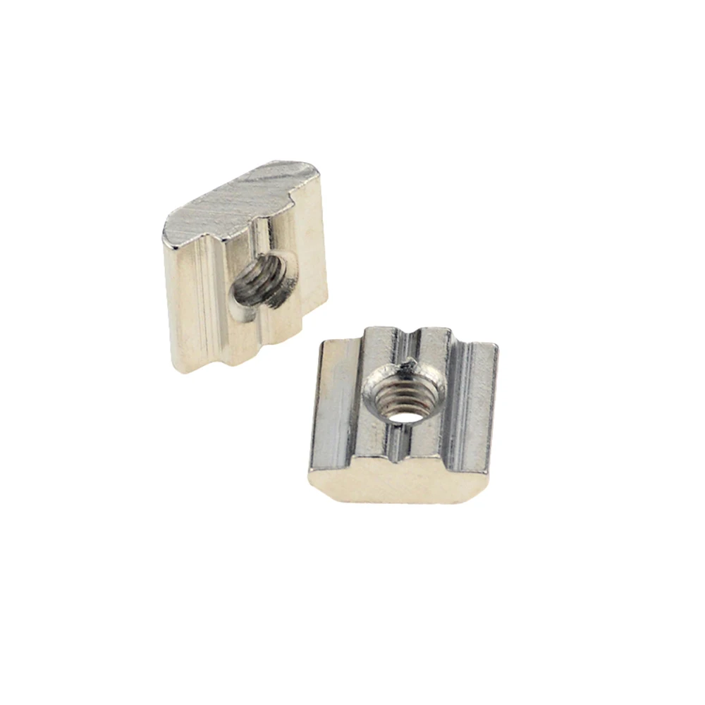 Т раздвижные гайки квадратные гайки никелированные алюминиевые для стандарта ЕС 3030 алюминиевый профиль Слот для коссель DIY CNC