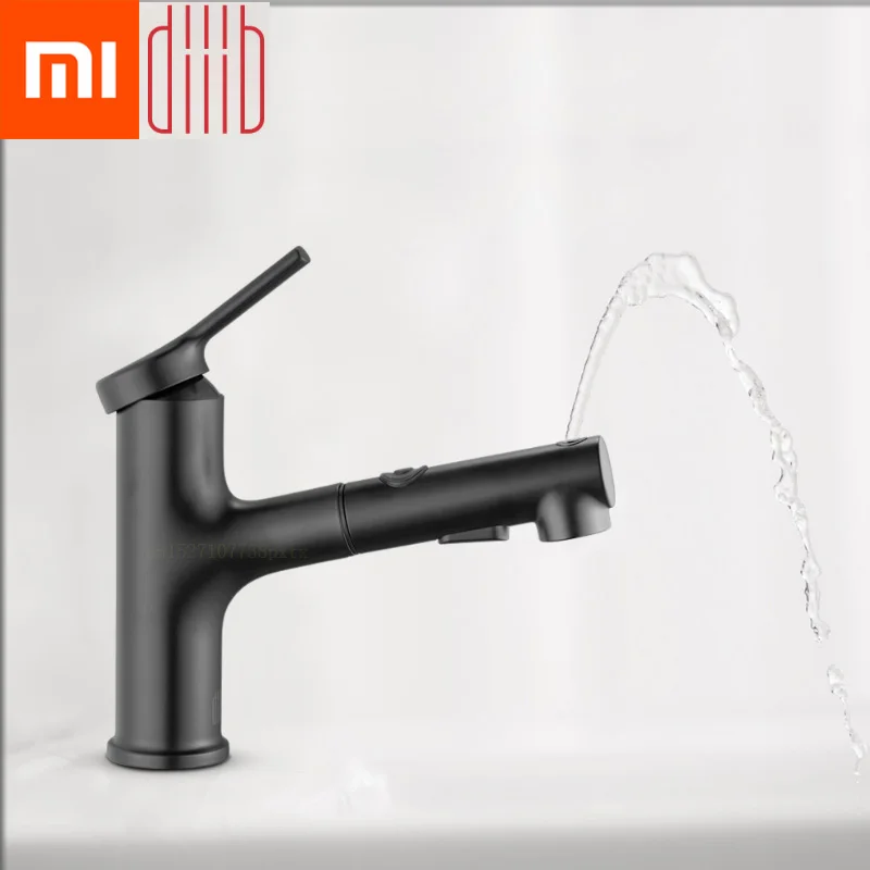 

Xiaomi DABAI Bathroom Basin Sink Faucet w/ Pull Out Rinser Sprayer Gargle Brushing 2 Mode Mixer Tap Cold & Hot Bathtub Faucet