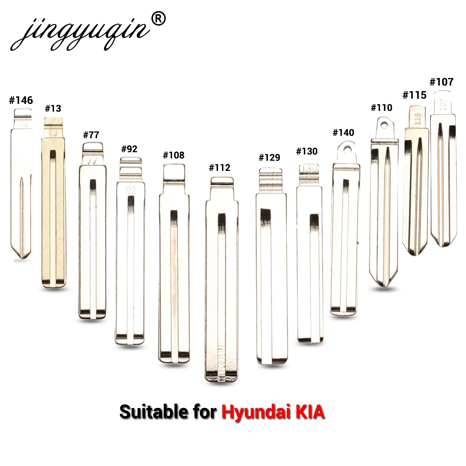 

jingyuqin 15X HY20 TOY40 Blank For Kia Spotage RIO K2 K3 K5 For Hyundai Verna I30 IX35 HB20 Sonata Elantra Flip KD Car Key Blade