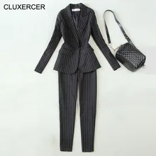 High Quality office uniform designs women Work wear Female Pant Suits elegant business uniform style 2 pieces trouser suit