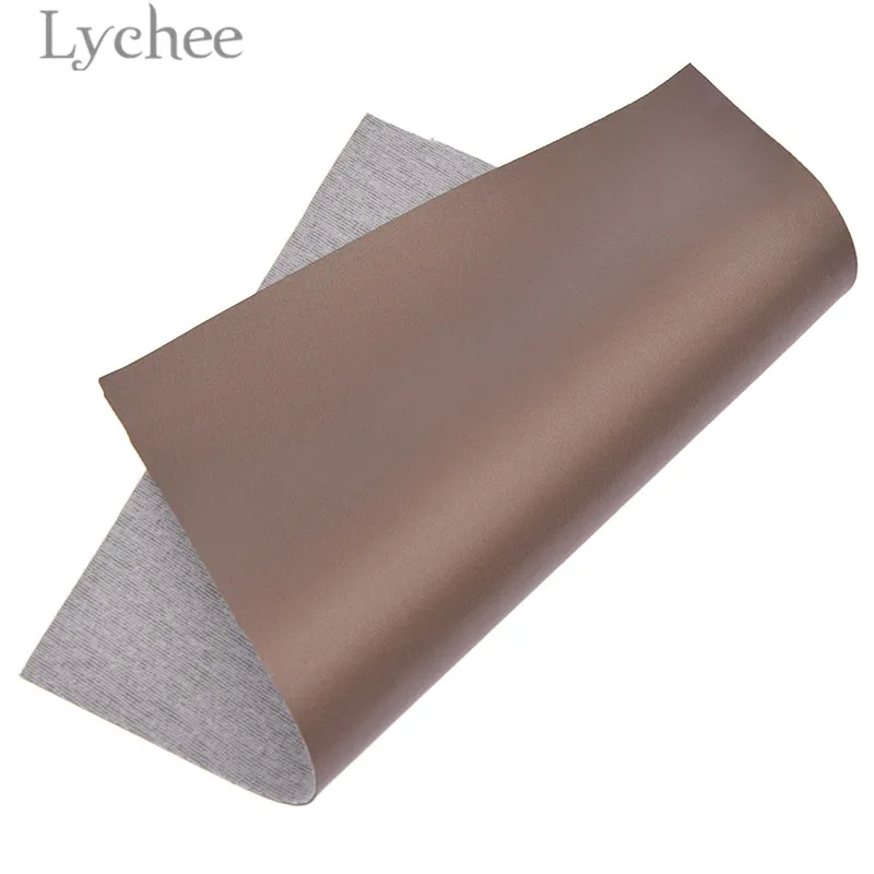 

Lychee 21x15cm A5 Faux PU Leather Fabric High Quality Solid Color Synthetic Leather DIY Material For Handbag Belts Garments